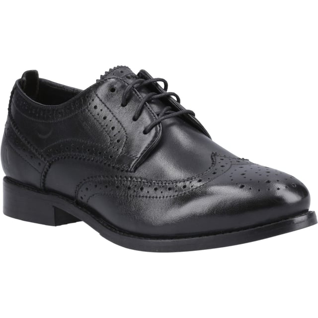 Hush Puppies Natalia Leather Women's Black/Black Brogues Shoes With it's classic style and gorgeous leather upper, the Natalia is perfect for everyday wear. With it's lightweight sole and memory foam interior you'll be sure to stay comfortable all day long