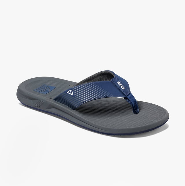 Reef Phantom Ii Mens Sandals Grey/navy These men's flip-flops feature a synthetic upper, EVA lining, and rubber sole for comfort and lightweight wear, ideal for casual occasions