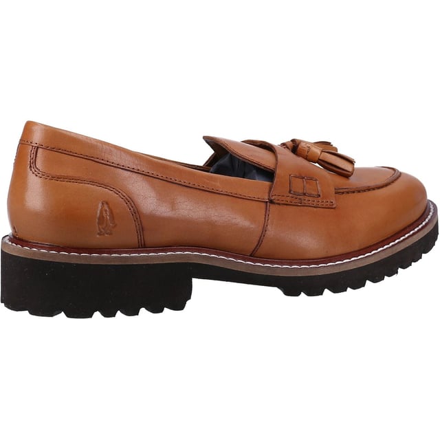 Hush Puppies Ginny Leather Women's Tan Loafers Now avaliable in Wide Fit, the Ginny is a modern chunky twist on a classic loafer, made with our ZeroG super lightweight sole and cushion comfort memory foam this shoe is a great choice for every day wear