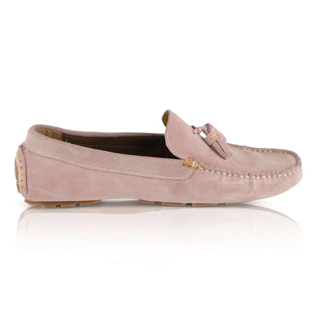 These men's loafers feature a suede upper, textile lining, and rubber sole for comfort. With a slip-on design and low top style, they suit casual wear
