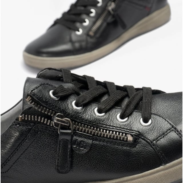 Estas zapatillas de cuero para mujer cuentan con un diseño transpirable y cómodo, con cierre de cordones, punta redonda, caña baja y un tacón plano, ideales para un uso casual.