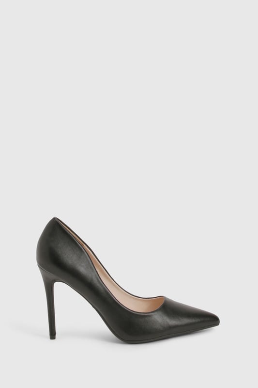 Faux Leather Stiletto Court Heels