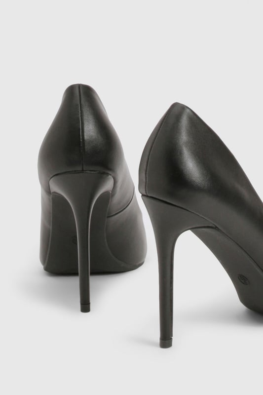 Faux Leather Stiletto Court Heels