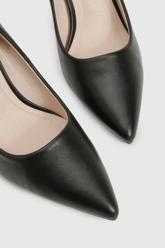 Faux Leather Stiletto Court Heels