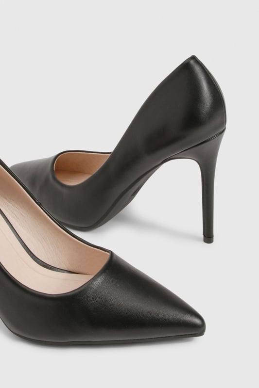 Faux Leather Stiletto Court Heels