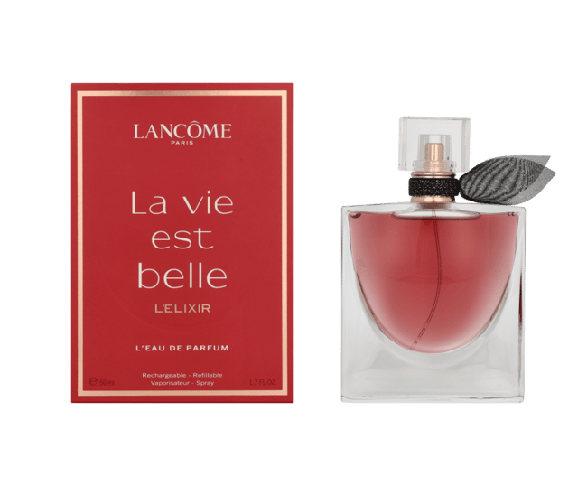 Introducing the exquisite La Vie Est Belle L'Elixir by Lancome, a fragrance meticulously crafted for the modern woman. Launched in 2024, this captivating scent belongs to the Floral Fruity Gourmand family, promising a delightful olfactory experience. With its perfect blend of luxurious ingredients, this Eau de Parfum spray is designed to elevate your everyday moments.

At the first spritz, you'll be enchanted by the lively top notes of juicy raspberry, spirited liquor, and zesty Calabrian bergamot, setting a vibrant tone. As the fragrance unfolds, the heart notes reveal a romantic bouquet of violet leaf and delicate rose, adding a touch of elegance and femininity. Finally, the scent settles into a warm base featuring rich leather, creamy cacao butter, and grounding cedarwood, leaving a lasting impression.

Crafted by the renowned French fashion house Lancome, La Vie Est Belle L'Elixir embodies sophistication and style. This 1.7 oz EDP spray is perfect for those who appreciate the finer things in life and want a fragrance that reflects their inner beauty and confidence.

Launch Year
2024
Top Notes
Raspberry, Liquor, Calabrian bergamot
Heart Notes
Violet leaf, Rose
Base Notes
Leather, Cacao butter, Cedarwood