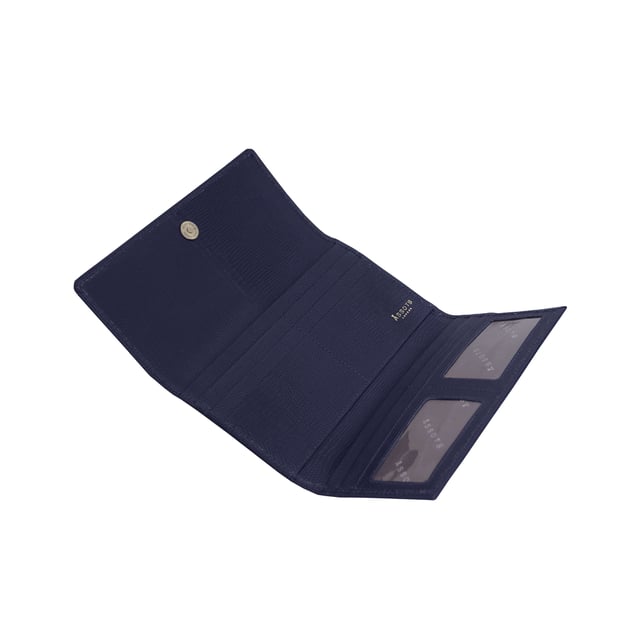 The ‘Claire’ flapover ladies purse is handcrafted with the premium lizard textured leather to give that designer look. Equipped with RFID technology, this practical ladies purse features a magnetic fastening closure with plenty of room to organise your cash, cards and coins. This large leather ladies purse is perfect to compliment your handbag and fits in easily. Stay safe and organised with ‘Claire’ the perfect addition to your collection of purses ideal for all outfits and occasions. Secured flap over magnetic fastening closure to store your essentials safely and securely. Foldover flap design. Equipped with RFID technology for safety. Additional back zip pocket to ensure you don’t run out of space. Two note compartments. Eight internal card compartments. Two windowed ID slots. Assots branded lined interiors. Lightweight for easy carry. Fittings Colour: Clean Brass. Composition: Body: 100% Genuine Leather. Lining: 100% Cotton. DISCLAIMER : All pictures shown are for illustration purpose only. Actual product colour may vary due to different ambience lighting or the screen display settings.