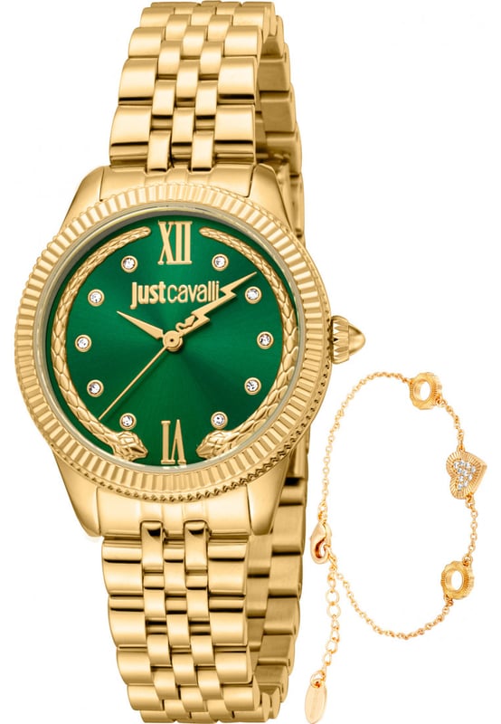 Zoals we van een fabrikant met zo'n hoge reputatie als Just Cavalli mogen verwachten, ontvang je een horloge dat de tand des tijds zal doorstaan. Alle Just Cavalli horloges zijn vervaardigd met sterke en duurzame onderdelen om ervoor te zorgen dat je gloednieuwe JC1L315M0065 Dames Horloge en Armband Geschenkset nog jarenlang om je pols blijft tikken. Afmetingen (cm): 10x10x5