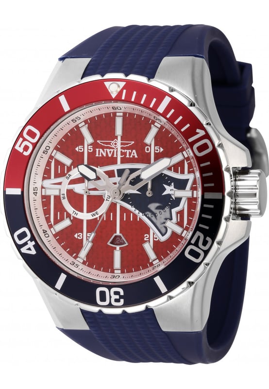 Invicta is a hugely popular range, and when you look at the Mens NFL Watch IN-45406 in more detail it becomes very clear why. Attention to detail and high quality materials are used throughout making the Mens NFL WatchIN-45406 a watch you can show off with glee.  Dimensions (cm): 10x10x5