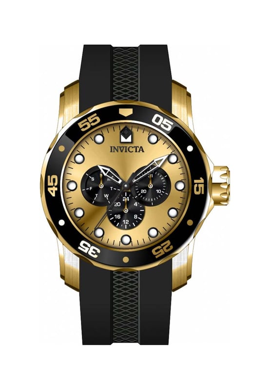 Every Invicta watch watch is made to exacting standards and the Mens Pro Diver Watch IN-45719 is no exception. It comes boxed in the original packaging with all the Invicta warranty and instructions. Get your Invicta Mens Pro Diver Watch IN-45719 watch today.  Dimensions (cm): 10x10x5