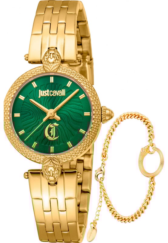 Functioneel en mooi om te dragen, deze Dames Mini Attraente Horloge en Armband Geschenkset JC1L330M0055 van Just Cavalli blijft jarenlang onvermoeibaar op je pols tikken. De Dames Mini Attraente Horloge en Armband Geschenkset JC1L330M0055 is het perfecte cadeau. Afmetingen (cm): 10x10x5