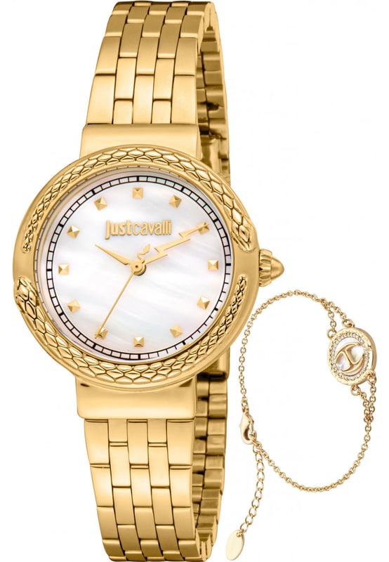 As we have come to expect from a manufacturer as highly regarded as Just Cavalli, you get a watch that will last the test of time. All Just Cavalli watches have been manufactured using strong and durable parts to keep your brand new  JC1L311M0025 Ladies Watch and Bracelet Gift Set ticking away on your wrist for many years to come.  Dimensions (cm): 10x10x5