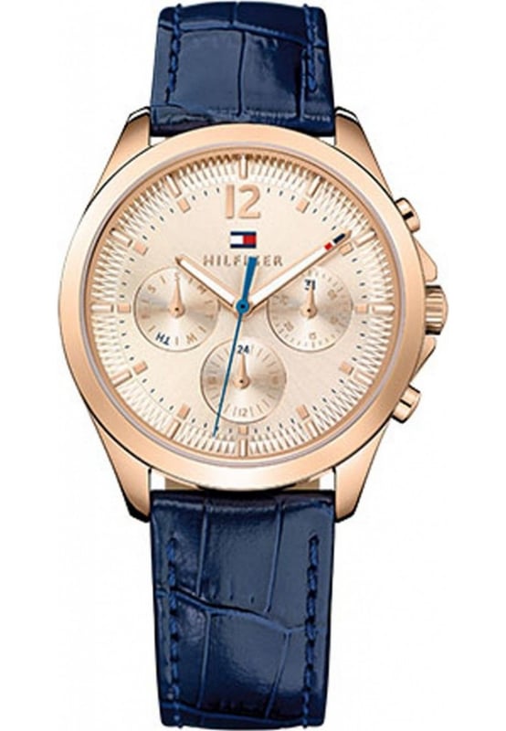 Tommy Hilfiger 1781703 - Reloj para mujer autom&#225;tico acero inoxidable&bull; material: acero inoxidable&bull; cristal: min&egrave;ral&bull; pulsera: cuero&bull; correa: rosa&bull; resistencia al agua: 0 m (0 ATM)&bull; tama&ntilde;o de la caja: 36 mm