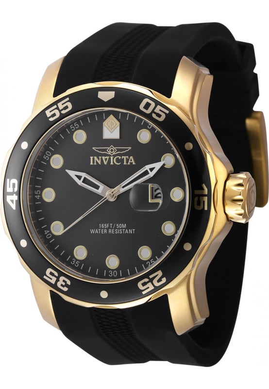 Functional and heard wearing, this Mens Pro Diver Watch IN-45736 by Invicta will keep ticking away tirelessly on your wrist for many years to come. The Mens Pro Diver Watch IN-45736 is the perfect gift.  Dimensions (cm): 10x10x5