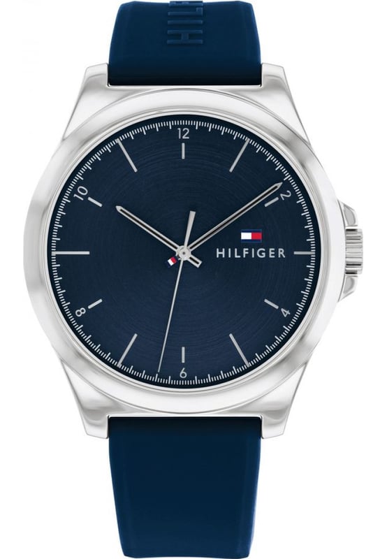Tommy Hilfiger 1710616 - Reloj para hombre cuarzo acero inoxidable&bull; material: acero inoxidable&bull; cristal: min&egrave;ral&bull; pulsera: silicona&bull; correa: gris&bull; resistencia al agua: 0 m (0 ATM)&bull; tama&ntilde;o de la caja: 42 mm