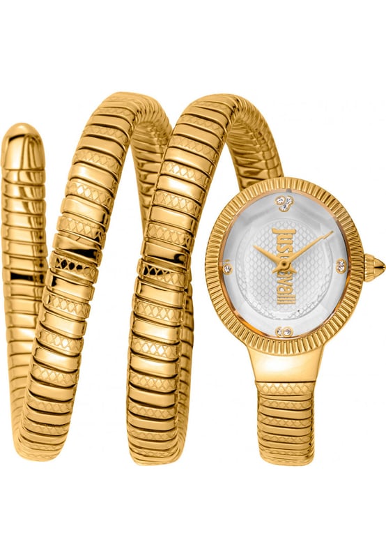 Functional and heard wearing, this Ladies Signature Snake Watch JC1L269M0025 by Just Cavalli will keep ticking away tirelessly on your wrist for many years to come. The Ladies Signature Snake Watch JC1L269M0025 is the perfect gift.  Dimensions (cm): 10x10x5