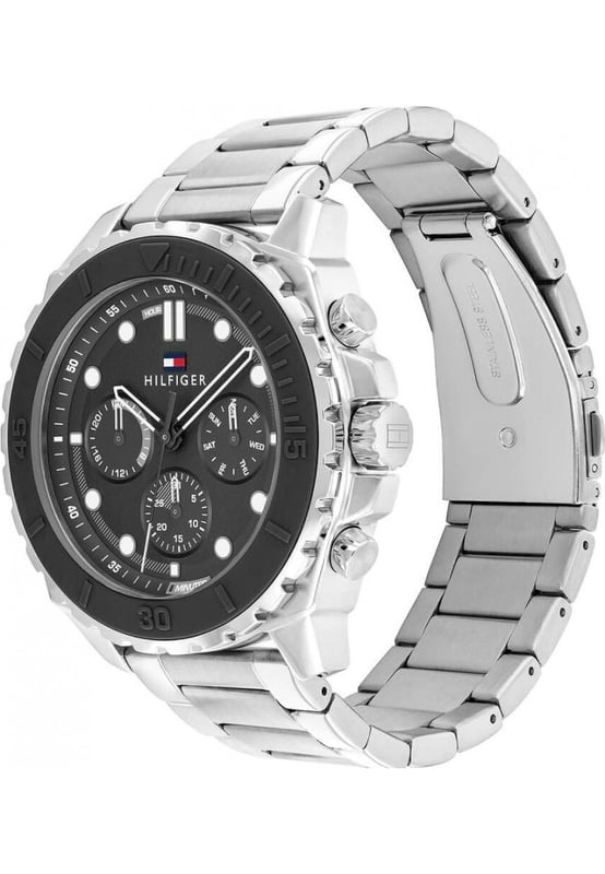 Tommy Hilfiger 1710689 - Reloj para hombre cuarzo acero inoxidable&bull; material: acero inoxidable&bull; cristal: min&egrave;ral&bull; pulsera: acero inoxidable&bull; correa: gris&bull; resistencia al agua: 50 m (5 ATM)&bull; tama&ntilde;o de la caja: 48 mm