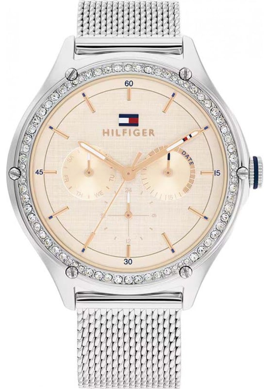 Tommy Hilfiger 1782654 - Reloj para mujer cuarzo acero inoxidable&bull; material: acero inoxidable&bull; cristal: min&egrave;ral&bull; pulsera: acero inoxidable&bull; correa: gris&bull; resistencia al agua: 0 m (0 ATM)&bull; tama&ntilde;o de la caja: 40 mm