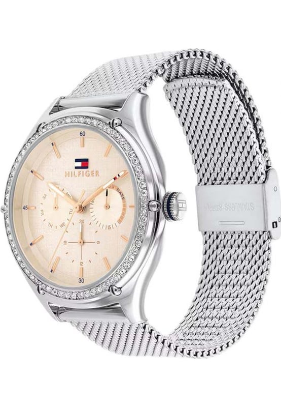 Tommy Hilfiger 1782654 - Reloj para mujer cuarzo acero inoxidable&bull; material: acero inoxidable&bull; cristal: min&egrave;ral&bull; pulsera: acero inoxidable&bull; correa: gris&bull; resistencia al agua: 0 m (0 ATM)&bull; tama&ntilde;o de la caja: 40 mm
