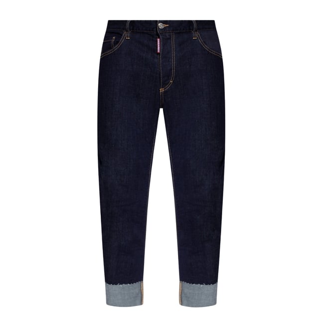Elevate your wardrobe with the Dsquared2 Sailor Jean in dark blue denim, crafted from a premium blend of 99% cotton and 1% elastane for exceptional comfort and durability. These men's jeans offer a modern fit that moves with you, combining classic sailor-inspired style with contemporary tailoring. The rich navy blue color adds versatility, making them perfect for both casual outings and smart-casual occasions. Designed to provide lasting wear and a flattering silhouette, these jeans are a must-have for those who value quality and style in their everyday attire