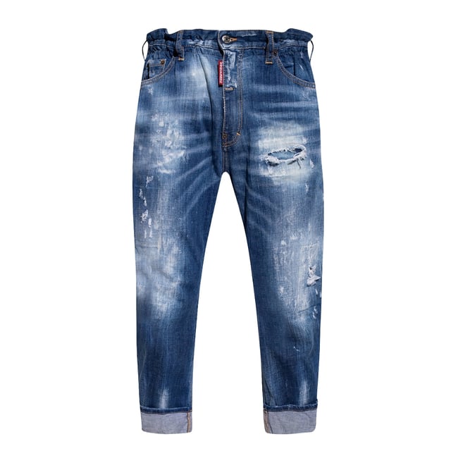 Discover the perfect blend of style and comfort with the Dsquared2 Big Deans Brother Jean in navy blue. Crafted from 98% cotton and 2% elastane, these jeans offer a soft, breathable feel with just the right amount of stretch for all-day wear. The classic blue denim design adds a timeless edge to your wardrobe, while the tailored fit ensures a modern, flattering silhouette. Ideal for casual outings or dressing up with a smart jacket, these jeans combine durability and fashion effortlessly. Elevate your everyday look with a pair that stands out for quality and style