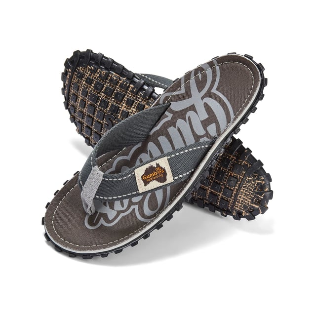 Unisex flip-flops made from recycled cotton canvas and rubber offer lightweight, breathable comfort with a slip-on design, round toe shape, and flat heel for casual wear
