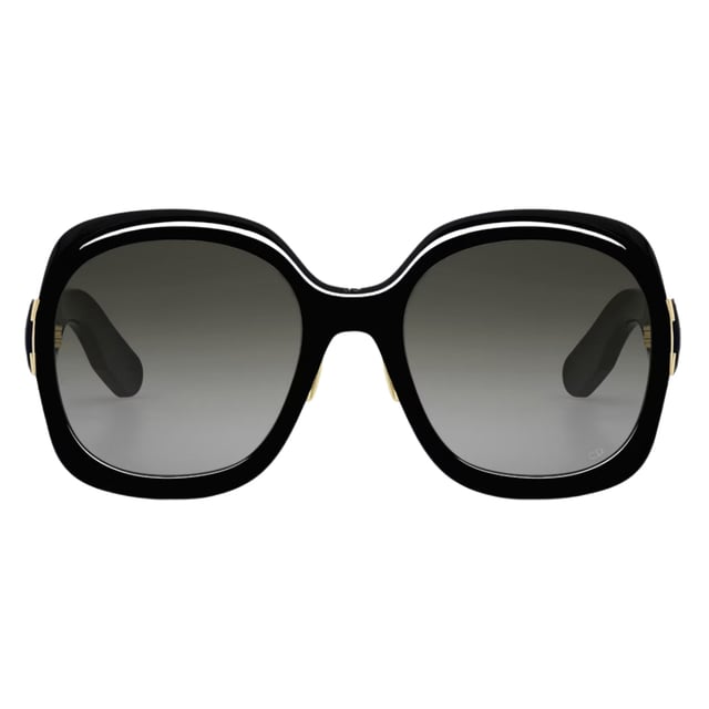 Elevate your style with the Dior Lady Sunglasses, featuring a sleek shiny black frame paired with sophisticated smoke grey lenses. Designed for women who appreciate luxury and elegance, these sunglasses offer both timeless fashion and practical eye protection. The refined design complements any outfit, making them perfect for everyday wear or special occasions. Experience comfort and confidence with Dior's impeccable craftsmanship, ensuring you stand out with a chic, modern look wherever you go. Make a statement and protect your eyes in style with these must-have Dior sunglasses. Made In Italy 100% Plastic