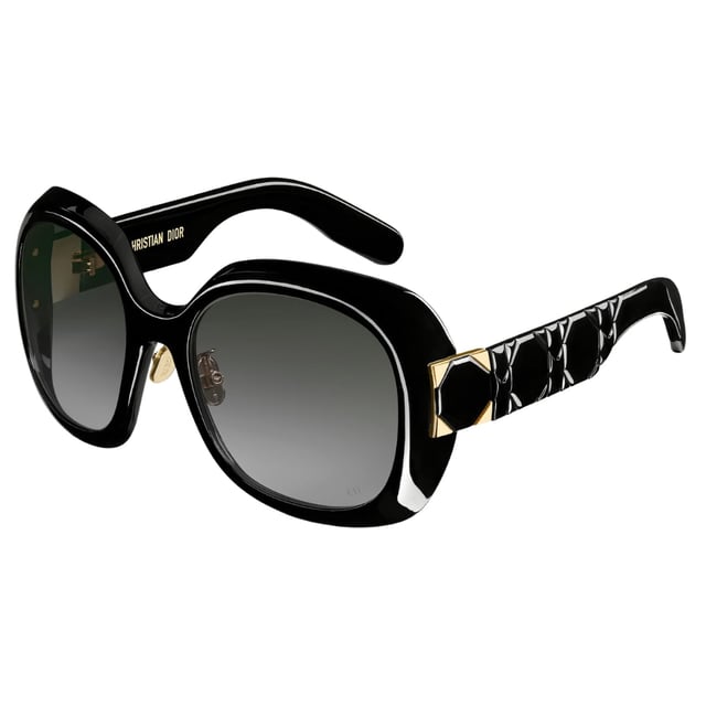 Elevate your style with the Dior Lady Sunglasses, featuring a sleek shiny black frame paired with sophisticated smoke grey lenses. Designed for women who appreciate luxury and elegance, these sunglasses offer both timeless fashion and practical eye protection. The refined design complements any outfit, making them perfect for everyday wear or special occasions. Experience comfort and confidence with Dior's impeccable craftsmanship, ensuring you stand out with a chic, modern look wherever you go. Make a statement and protect your eyes in style with these must-have Dior sunglasses. Made In Italy 100% Plastic