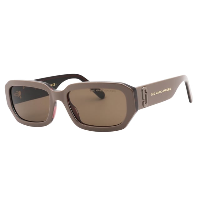 Discover the perfect blend of style and sophistication with the Marc Jacobs Bold Brown Sunglasses. Designed for women, these sunglasses feature a striking mud brown frame that complements any outfit effortlessly. With precise dimensions of 56mm lens width, 18mm bridge, and 140mm temple length, they offer a comfortable and secure fit. The high-quality lenses provide excellent protection from the sun while enhancing your vision clarity. Elevate your look and make a confident statement wherever you go with these timeless Marc Jacobs sunglasses. Ideal for daily wear or special occasions, they combine fashion and function seamlessly. 100% Plastic