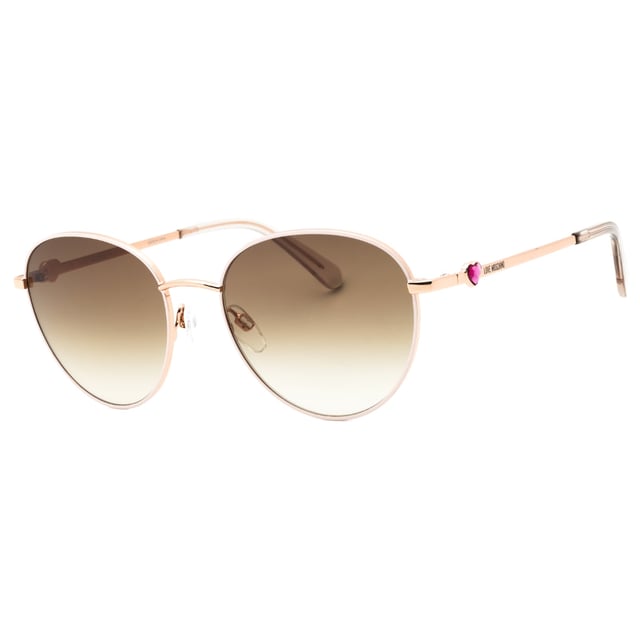 Elevate your style with the Love Moschino Brown SF Lensed Gold Sunglasses, designed to combine fashion and function effortlessly. Featuring a chic brown frame with subtle gold accents, these sunglasses offer a sophisticated look that complements any outfit. The 55x18x140mm dimensions ensure a comfortable fit, while the high-quality lenses provide excellent sun protection. Perfect for women who want to make a bold statement, these sunglasses blend Moschino's iconic flair with everyday practicality. Step out confidently and protect your eyes in style with this must-have accessory. 100% Metal
