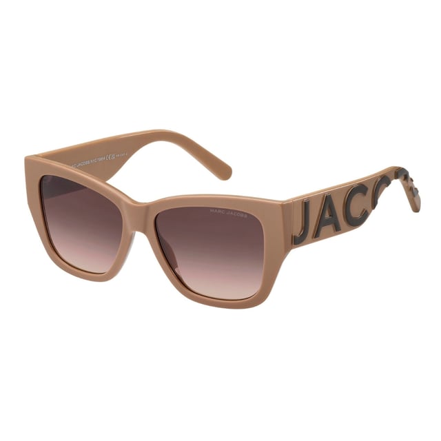 Elevate your eyewear collection with these Sunglasses, a perfect fusion of luxury and contemporary design. These sunglasses feature a sophisticated frame that complements any face shape, offering both style and comfort. Equipped with high-quality lenses, they provide excellent protection against harmful UV rays, ensuring your eyes stay safe during sunny days. Whether you're dressing up for a special occasion or adding a chic touch to your everyday look, these Marc Jacobs sunglasses deliver timeless elegance and reliable performance. Make a bold fashion statement while enjoying superior comfort and clarity. Made In Italy. Material 100% Acetate. Size 55/16/145. Sunglasses come with branded case and cleaning cloth
