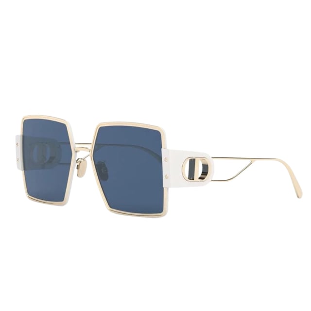 Elevate your style with the Dior 30Montaigne sunglasses, featuring a sophisticated ivory frame paired with striking blue lenses. Designed for women who appreciate luxury and elegance, these sunglasses offer both timeless fashion and reliable eye protection. The unique color combination enhances any outfit, making them perfect for sunny days or adding a chic touch to your look. Crafted with Dior's signature attention to detail, these sunglasses promise comfort and durability while making a bold statement wherever you go. Experience the perfect blend of classic design and modern flair with the Dior 30Montaigne.Made In Italy 100% Metal