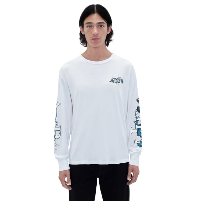 The Amiri LNY Dragon Long Sleeve White T-Shirt combines premium quality with striking design. Crafted from 100% cotton, this shirt offers exceptional comfort and breathability, perfect for everyday wear. Made in the USA, it reflects superior craftsmanship and attention to detail. The bold dragon motif adds a unique, stylish edge that sets you apart, making it an ideal choice for those who appreciate both fashion and quality. Elevate your wardrobe with this versatile long sleeve tee that pairs effortlessly with any outfit while keeping you comfortable all day long
