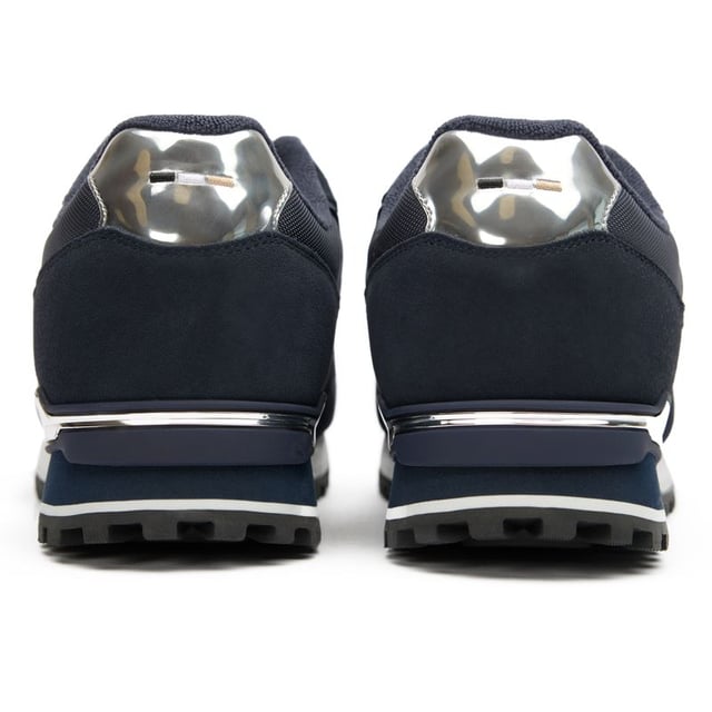 Boss Parkour Trainers The BOSS Parkour trainers fuse style and performance in a striking navy design. Crafted with a luxurious nylon upper that delivers both sophistication and durability, these running-inspired shoes are built for everyday adventures. The lightweight EVA rubber outsole provides excellent traction while reducing fatigue during extended wear. Their sleek profile and premium construction ensure these trainers will remain a versatile staple in your collection, pairing effortlessly with both casual and smart-casual outfits.