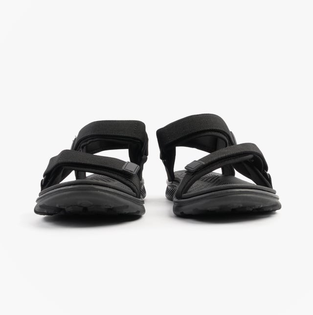 Upper material: Textile, lining and sole are synthetic; features include comfort and a relaxed fit. Open toe sandal with touch fasten closure, ideal for casual wear