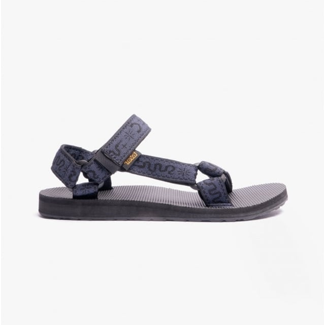 Teva Original Universal Mens Sandals Bandana Total Eclipse These lightweight, vegan open-toe sandals feature a polyester upper, rubber sole, and adjustable touch fasten for a comfortable casual fit