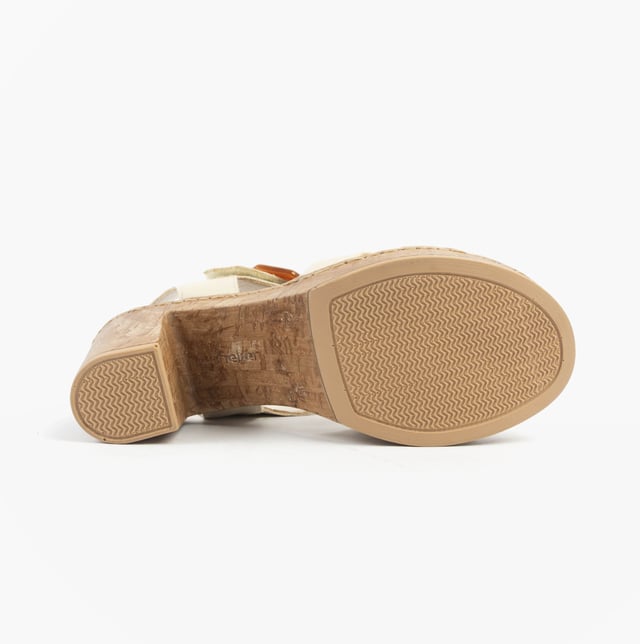 These women's open-toe sandals feature a synthetic upper, breathable lining, and a comfortable block heel. Ideal for casual wear with a relaxed fit and easy touch fasten closure