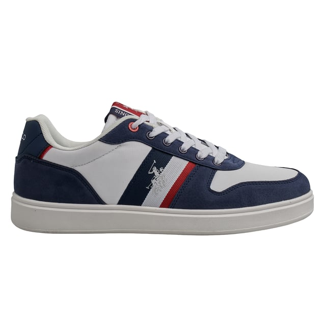 Inspired by the heritage of American casual style, designed for everyday use.

 US Polo Assn. men's sneakers fuse clean lines with functional details, resulting in versatile footwear with an urban spirit.

 Details:
 - Smooth upper with high-quality synthetic finishes that offer a polished and elegant appearance.
 -Side reinforcements with marked seams for greater structure and durability.
 -Interior lined with light padding, providing all-day comfort.
 -Flat laces in matching tone for a classic and secure fit.
 -Rubber sole with non-slip pattern, perfect for a firm step in urban environments.
 -Embroidered logo on the side and tongue label, reflecting the US Polo Assn. identity.

 An essential design for those seeking simplicity with character. These men's sneakers reinterpret casual elegance with iconic brand details, becoming a versatile staple for the contemporary menswear wardrobe.
 Composition: Exterior: Textile, Synthetic; Interior: Textile; Sole: Synthetic
 Care:
Clean with a soft brush and neutral soap.
 Avoid machine washing.
 Air dry, away from direct sunlight.