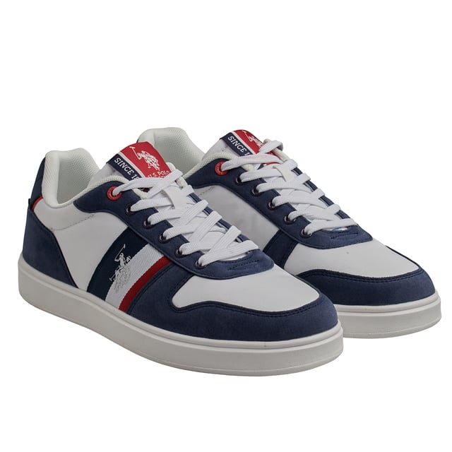 Inspired by the heritage of American casual style, designed for everyday use.

 US Polo Assn. men's sneakers fuse clean lines with functional details, resulting in versatile footwear with an urban spirit.

 Details:
 - Smooth upper with high-quality synthetic finishes that offer a polished and elegant appearance.
 -Side reinforcements with marked seams for greater structure and durability.
 -Interior lined with light padding, providing all-day comfort.
 -Flat laces in matching tone for a classic and secure fit.
 -Rubber sole with non-slip pattern, perfect for a firm step in urban environments.
 -Embroidered logo on the side and tongue label, reflecting the US Polo Assn. identity.

 An essential design for those seeking simplicity with character. These men's sneakers reinterpret casual elegance with iconic brand details, becoming a versatile staple for the contemporary menswear wardrobe.
 Composition: Exterior: Textile, Synthetic; Interior: Textile; Sole: Synthetic
 Care:
Clean with a soft brush and neutral soap.
 Avoid machine washing.
 Air dry, away from direct sunlight.