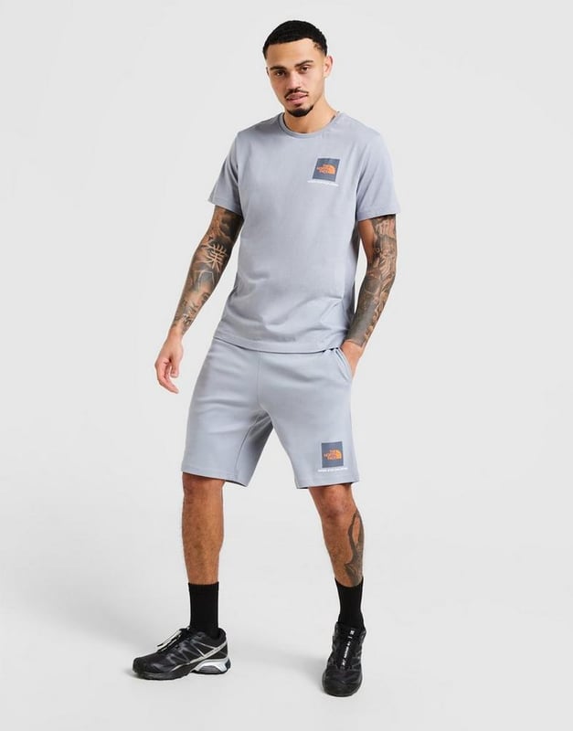 The North Face Men’s Small Box Short Sleeve Co-ord Shorts Set in Tradewinds  Grey