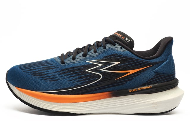 The 361 Spire 6 is your go-to running partner, built to help you rack up the miles with confidence and comfort. Whether you're a beginner or an experienced runner, these shoes are designed to support your goalsfrom steady training sessions to pace-pushing workouts.
 Equipped with QU!KSPRING+ and QU!KFLAME midsole technologies, the Spire 6 delivers a perfect balance of plush cushioning and responsive energy return. The Ortholite insole enhances step-in comfort and breathability, while also offering long-lasting support to keep your feet feeling fresh over longer distances.
 Sustainability meets performance with a 50% recycled upper, engineered for lightweight ventilation and a secure, adaptive fit. The outsole design ensures reliable grip and stability on a variety of surfaces, and the 9.5 mm drop promotes a natural stride that reduces fatigue and injury risk.
 Whether you're chasing a new personal best or building endurance, the Spire 6 helps you run further, faster, and more comfortably.
 
 - Textile / Double-layer mesh mix upper enhances breathability
 - Anatomical pressure free tongue design
 - Soft padded heel & ankle collar
 - Perfect fit lace up closure
 - OrthoLite comfort cushioned insole
 - Qu!kspring+ and Qu!kflame blend midsole
 - Durable rubber outsole
 - 361 branding