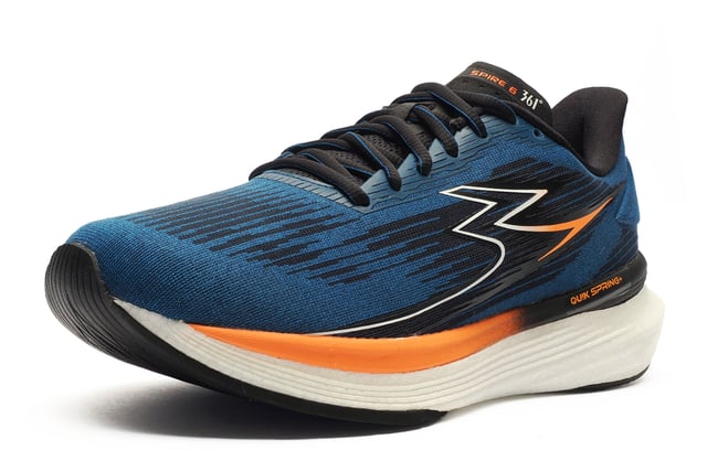 The 361 Spire 6 is your go-to running partner, built to help you rack up the miles with confidence and comfort. Whether you're a beginner or an experienced runner, these shoes are designed to support your goalsfrom steady training sessions to pace-pushing workouts.
 Equipped with QU!KSPRING+ and QU!KFLAME midsole technologies, the Spire 6 delivers a perfect balance of plush cushioning and responsive energy return. The Ortholite insole enhances step-in comfort and breathability, while also offering long-lasting support to keep your feet feeling fresh over longer distances.
 Sustainability meets performance with a 50% recycled upper, engineered for lightweight ventilation and a secure, adaptive fit. The outsole design ensures reliable grip and stability on a variety of surfaces, and the 9.5 mm drop promotes a natural stride that reduces fatigue and injury risk.
 Whether you're chasing a new personal best or building endurance, the Spire 6 helps you run further, faster, and more comfortably.
 
 - Textile / Double-layer mesh mix upper enhances breathability
 - Anatomical pressure free tongue design
 - Soft padded heel & ankle collar
 - Perfect fit lace up closure
 - OrthoLite comfort cushioned insole
 - Qu!kspring+ and Qu!kflame blend midsole
 - Durable rubber outsole
 - 361 branding