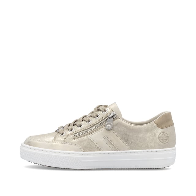 These casual low-top women's shoes feature a leather and synthetic upper with a breathable lining, round toe, platform heel, and TPE sole, ideal for everyday comfort