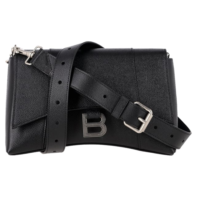 VINTAGE, RRP AS NEW
Compact and effortlessly cool, the Balenciaga XS Downtown Crossbody Bag is crafted from supple black calf leather with sleek silver-tone hardware for a bold, modern edge. Its structured design and adjustable strap offer both versatility and style for day-to-night wear. Pair it with a monochrome outfit and chunky boots to let the bag’s minimalist statement shine.

Balenciaga XS Downtown Crossbody Bag in Black Calf Leather

Condition: Excellent
Signs of wear: No retail tag, No visible sign of wear., 
Packaging: Dust bag
Color: Black
Material: Leather | calfskin leather
Size: One Size | One Size
Measurements: Width: 60; Height: 150; Length: 260
SKU: NAPPUGBBA507964W