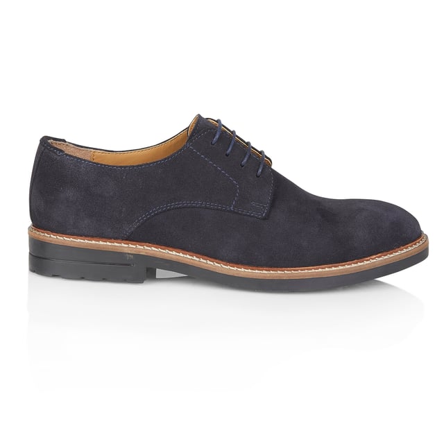 These formal men's shoes feature a suede upper, textile lining, rubber sole, and lace-up closure with a chisel toe, offering comfort for daily or office wear