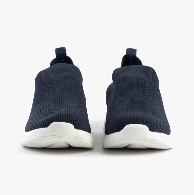 These casual women's slip-on shoes feature a textile upper, breathable lining, and rubber sole with a low heel, offering comfort and easy wear for everyday activities