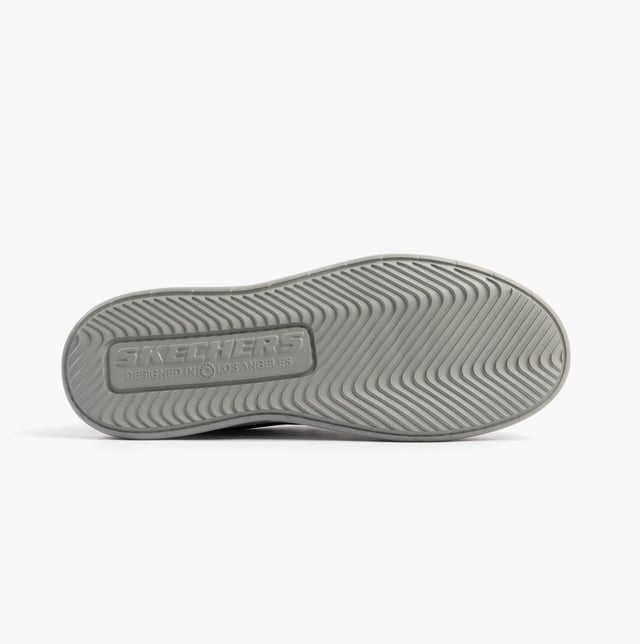 Skechers Hyland - Ratner Mens Shoes Black These casual men's shoes feature a canvas upper, textile lining, rubber sole, and lace-up closure. With air-cooled memory foam and a relaxed fit, they're ideal for everyday comfort