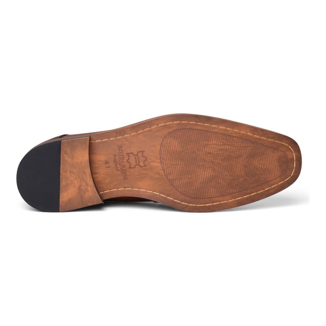 Elevate your formal wardrobe with the Justin Reess Jenson Men’s Oxford Shoes. Crafted from smooth brown leather with a distinctive green hue, these shoes blend timeless design with a modern edge—perfect for business, weddings, and formal occasions.

Brown Leather with Green Hue for a unique and eye-catching finish
Elegant Oxford Styling with clean lines and a streamlined silhouette
Classic Lace-Up Closure ensures a secure fit and polished look
100% Leather Upper for quality, durability, and refined appeal
Cushioned Insole delivers comfort during extended wear
Supportive Inner Construction designed for all-day wearability
Ideal for Formal Events, office wear, or sophisticated day-to-evening transitions