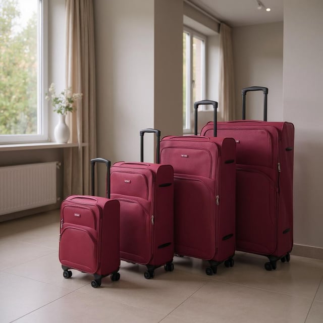 Upgrade your travel essentials with the 8-Wheel Lightweight Suitcase Set of 4 (Cabin, Medium, Large & X-Large), designed for style, durability, and practicality. This soft-shell luggage set is crafted from high-quality nylon, offering a sleek appearance and exceptional performance for all your journeys.

Features:
Lightweight Nylon Material: Durable yet lightweight, making it easy to handle while ensuring long-lasting use.
Expandable Design (Medium, Large & X-Large): Provides flexibility with more than 20% extra storage capacity
Secure Lock: Keeps your belongings safe with integrated combination lock
4X Dual Wheels with 360° Mobility: Ensures effortless manoeuvrability across various surfaces.
Ergonomic Telescopic Handle: Designed for comfort and easy handling.
Organized Interior: Includes tie-down straps, zippered compartments, and mesh dividers for hassle-free packing.

Sizes and Specifications:

Cabin:
Dimensions: 48 x 37 x 20 cm
Weight: 2.70 kg
Capacity: 36L

Medium:
Dimensions: 54 x 41 x 26.5 cm
Weight: 3.20 kg
Capacity: 64L

Large:
Dimensions: 73.5 x 45 x 29.5 cm
Weight: 3.90 kg
Capacity: 98L

X-Large:
Dimensions: 80 x 48.5 x 32.5 cm
Weight: 4.80 kg
Capacity: 126L

This versatile suitcase set is perfect for all types of travels, whether it’s a short trip or an extended vacation. The sleek design ensures timeless elegance, while the lightweight construction and advanced features offer unparalleled convenience.
Travel light, travel smart, and travel with confidence with this premium suitcase set.