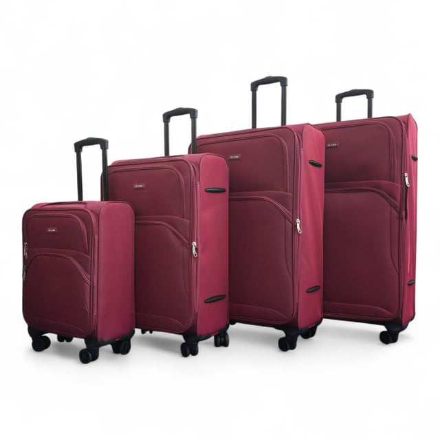 Upgrade your travel essentials with the 8-Wheel Lightweight Suitcase Set of 4 (Cabin, Medium, Large & X-Large), designed for style, durability, and practicality. This soft-shell luggage set is crafted from high-quality nylon, offering a sleek appearance and exceptional performance for all your journeys.

Features:
Lightweight Nylon Material: Durable yet lightweight, making it easy to handle while ensuring long-lasting use.
Expandable Design (Medium, Large & X-Large): Provides flexibility with more than 20% extra storage capacity
Secure Lock: Keeps your belongings safe with integrated combination lock
4X Dual Wheels with 360° Mobility: Ensures effortless manoeuvrability across various surfaces.
Ergonomic Telescopic Handle: Designed for comfort and easy handling.
Organized Interior: Includes tie-down straps, zippered compartments, and mesh dividers for hassle-free packing.

Sizes and Specifications:

Cabin:
Dimensions: 48 x 37 x 20 cm
Weight: 2.70 kg
Capacity: 36L

Medium:
Dimensions: 54 x 41 x 26.5 cm
Weight: 3.20 kg
Capacity: 64L

Large:
Dimensions: 73.5 x 45 x 29.5 cm
Weight: 3.90 kg
Capacity: 98L

X-Large:
Dimensions: 80 x 48.5 x 32.5 cm
Weight: 4.80 kg
Capacity: 126L

This versatile suitcase set is perfect for all types of travels, whether it’s a short trip or an extended vacation. The sleek design ensures timeless elegance, while the lightweight construction and advanced features offer unparalleled convenience.
Travel light, travel smart, and travel with confidence with this premium suitcase set.